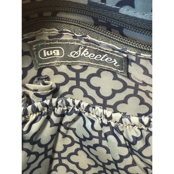 Lug Crossbody Bag in Blue with Butterfly Design - Picture 10 of 12